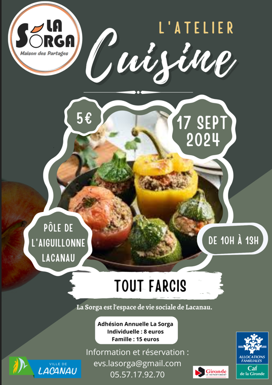 Atelier cuisine avec la Sorga - Tout Farcis (5 ...