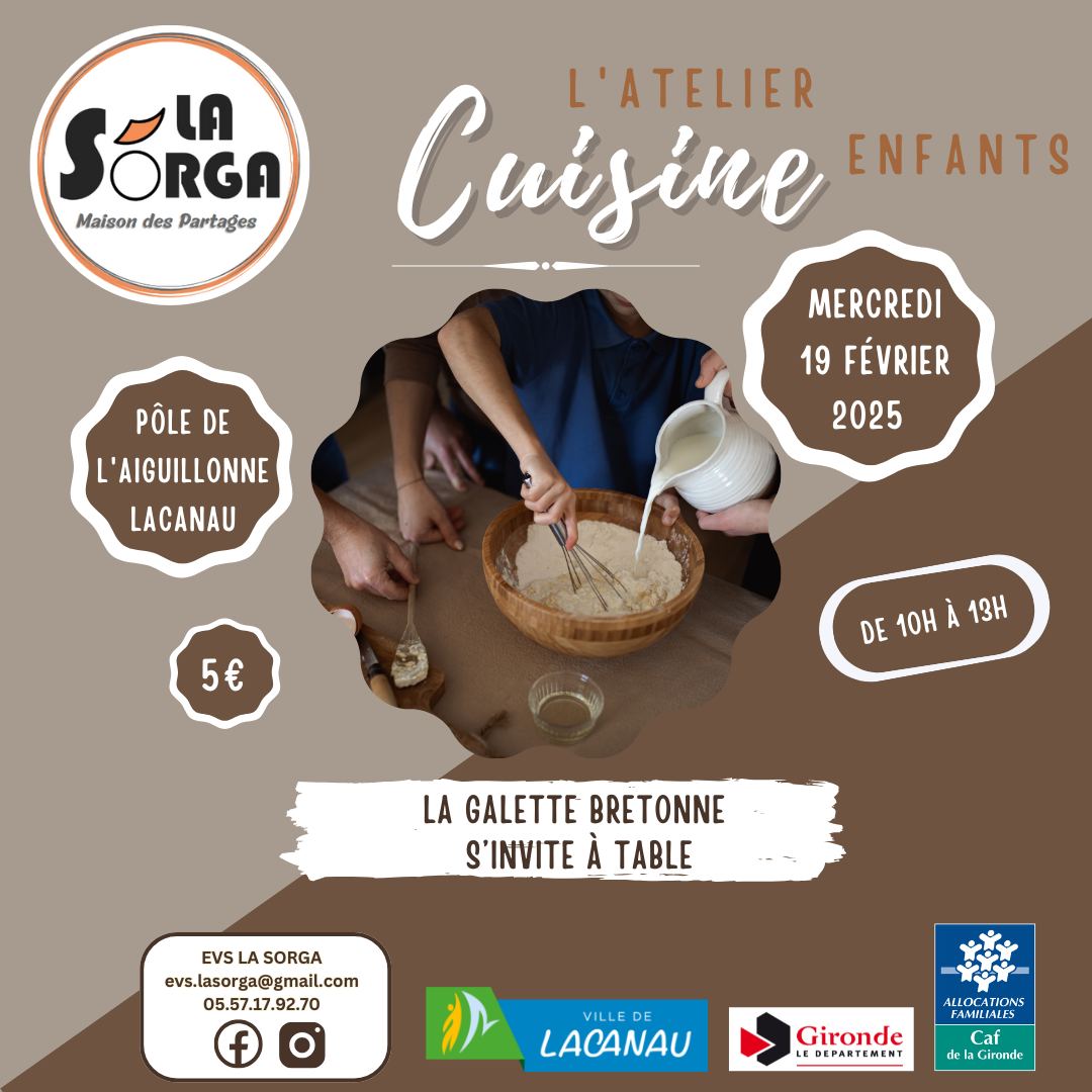 Atelier cuisine enfants avec la Sorga - Sur ré ...